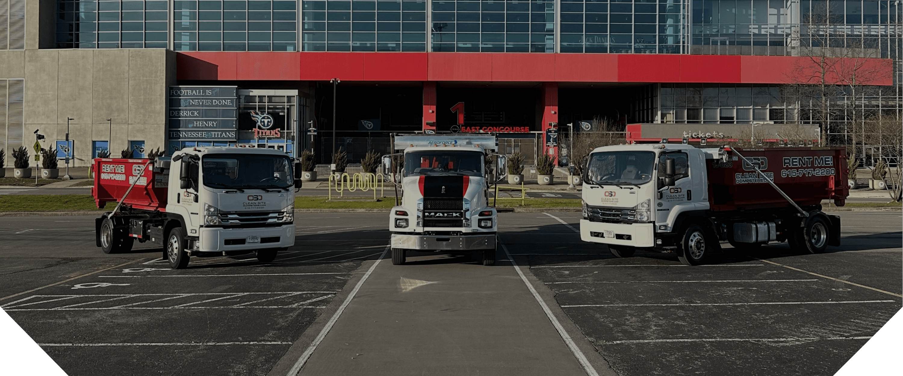 Clean Site Dumpsters trucks